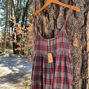 Natural Life Plaid Dress, Medium